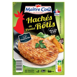 Hachés de poulet rotis Maître Coq - 180g