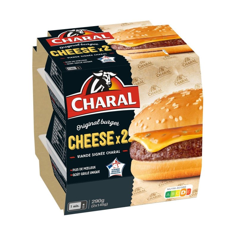 Cheese Burger Charal Viande bovine française - 2x145g