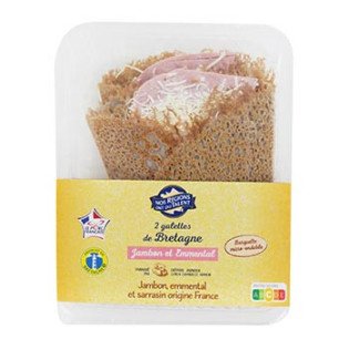 Galettes Nos Regions ont du Talent Jambon emmental x2 - 300g