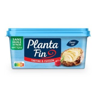 Margarine Planta Fin Demi-sel 100% végétal - 450g