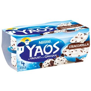 Yaourt à la Grecque YAOS Nestle Stracciatella - 4x125g