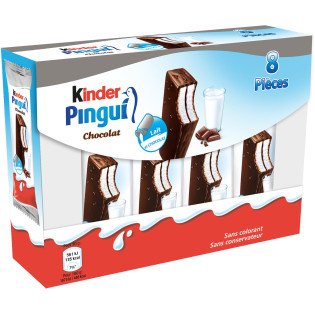 Génoise fourrée Kinder Pingui Lait et cacao x8 - 240g