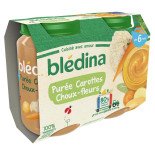 Petit pot bébé Blédina 6 mois Purée carotte chou fleur - 2x200g