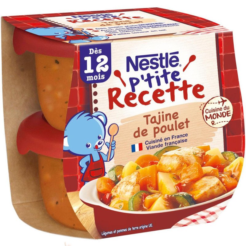 P'tite Recette Nestlé Tajine De poulet dès 12 mois - 2x200g