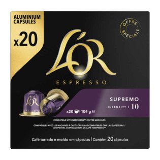 Café capsules L'OR Espresso Supremo n°10 - x20 - 104g