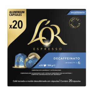 Café capsules L'Or Espresso Décafféinato - x20 -104g