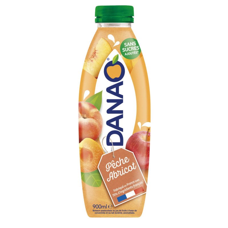 Boisson lactée Danao Pêche Abricot - 900ml