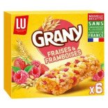 Barres de céréales Grany Fraises framboises - 108g