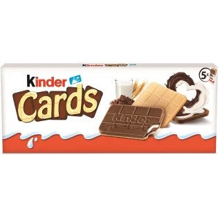 Biscuits Kinder Cards lait et cacao 2x5 - 128g