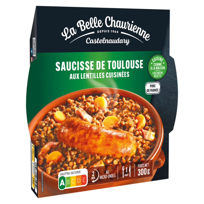 Saucisse de toulouse La Belle Chaurienne aux lentilles - 300g