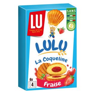 Gâteaux moelleux Coqueline Lulu LU Fraise - 165g