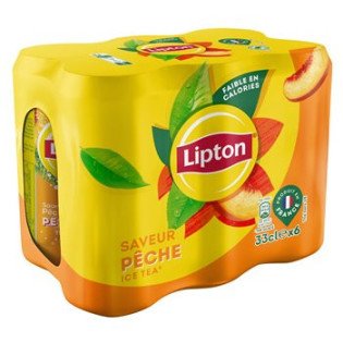 Thé glacé Lipton Ice Tea pêche canette 6x33cl