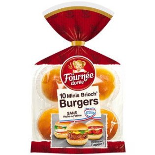 Mini Brioche Burger La fournée Dorée x10 - 200g