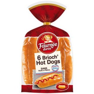 Pain Hot dog La fournée Dorée x6 - 270g