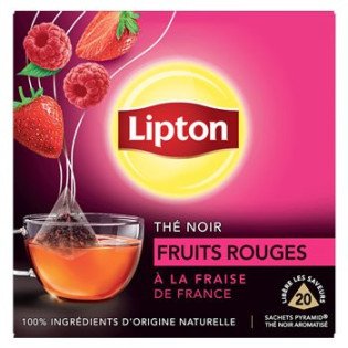 Thé noir Lipton Fruits rouges x20 sachets - 30g