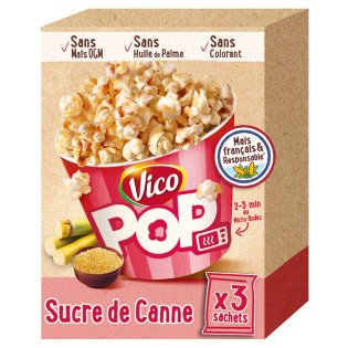 Pop corn Vico Sucre de canne - 240g