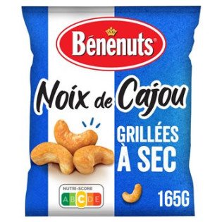 Noix de cajou Benenuts Grillées à sec -165g