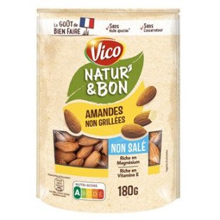 Amandes naturelles Natur & Bon Vico Non salées -180g