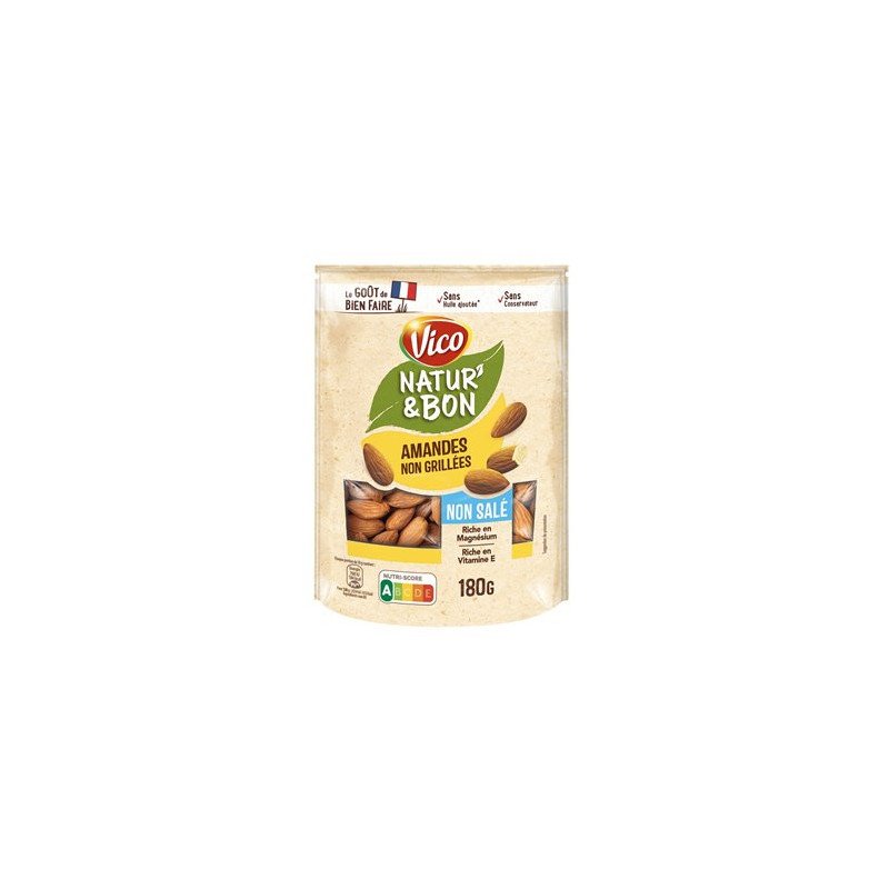 Amandes naturelles Natur & Bon Vico Non salées -180g