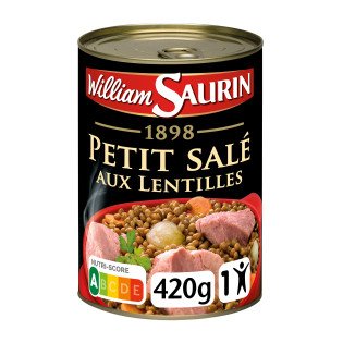 Petit salé William Saurin Lentilles à l'Auvergnate - 420g