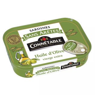 Sardines sans arêtes Connetable A l'huile d'olive - 140g