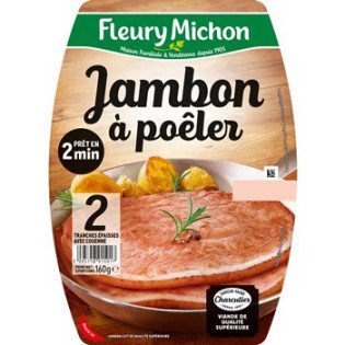 Jambon à poêler Fleury Michon 2x80g - 160g