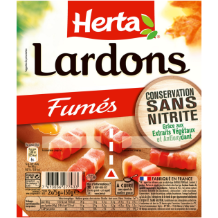 Lardons fumés Herta - 2x75g - 150g